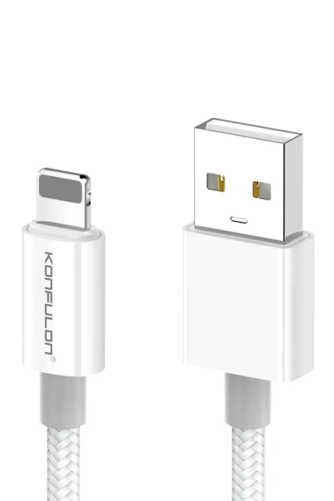 Konfulon DC79 1M 3A USB to Lightning Hızlı Şarj Kablo - Beyaz