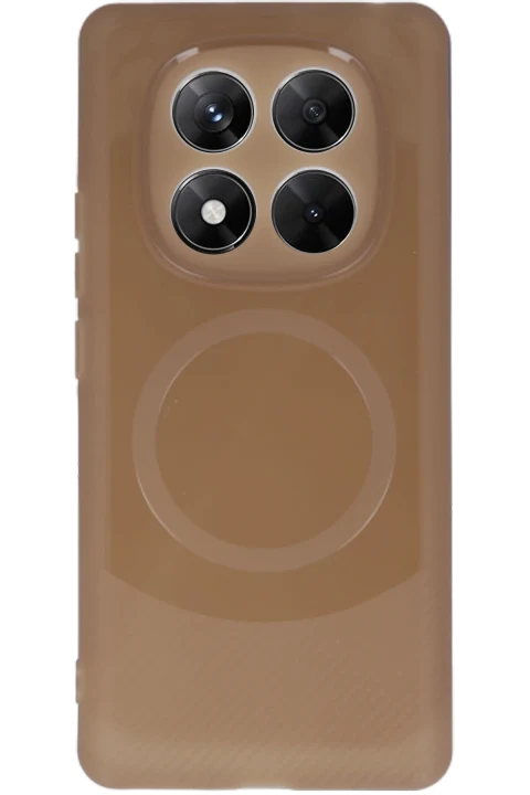 uryport Xiaomi Redmi Note 14 Pro 4G Kılıf Maya Karbon Kapak - Kahverengi