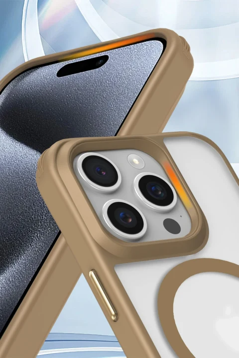 uryport Apple iPhone 16 Pro Kılıf Enka Magsafe Silikon Kılıf - Titan Gri
