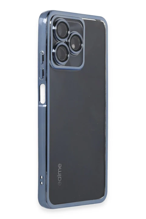 uryport Realme C53 Kılıf Razer Lensli Silikon - Açık Mavi