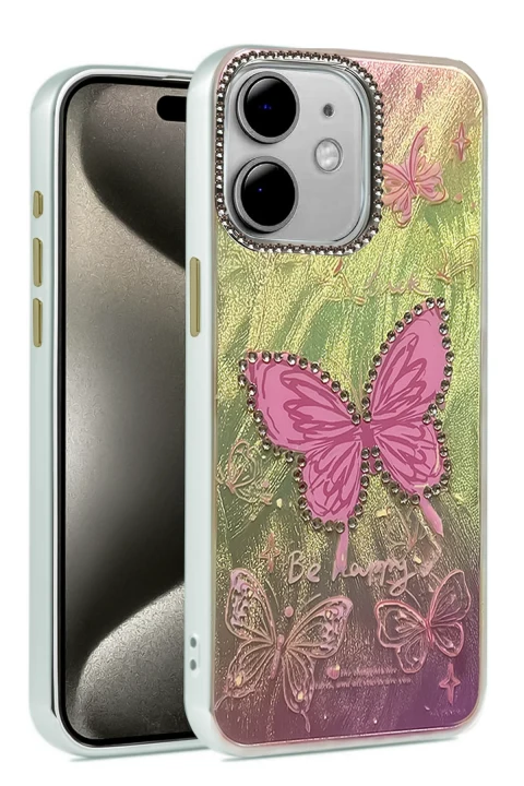 uryport Apple iPhone 11 Kılıf Blade Aynalı Desenli Kapak - Desen 5