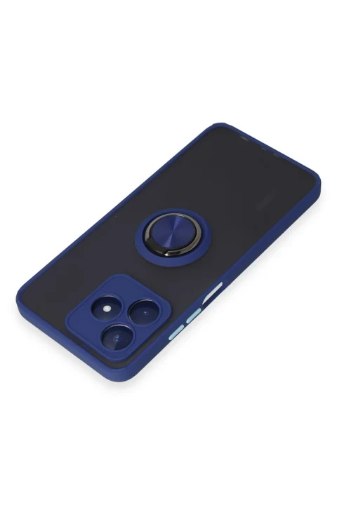 uryport Realme C53 Kılıf Montreal Yüzüklü Silikon Kapak - Lacivert