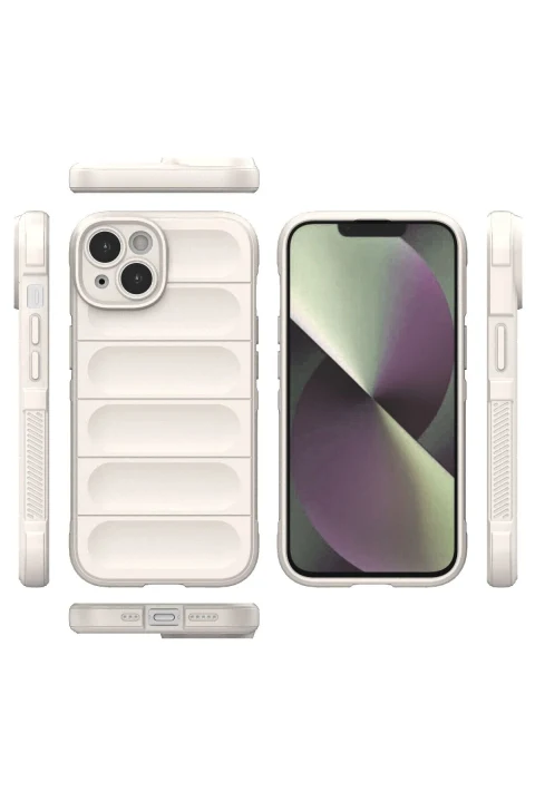 uryport Apple iPhone 13 Kılıf Optimum Silikon - Krem