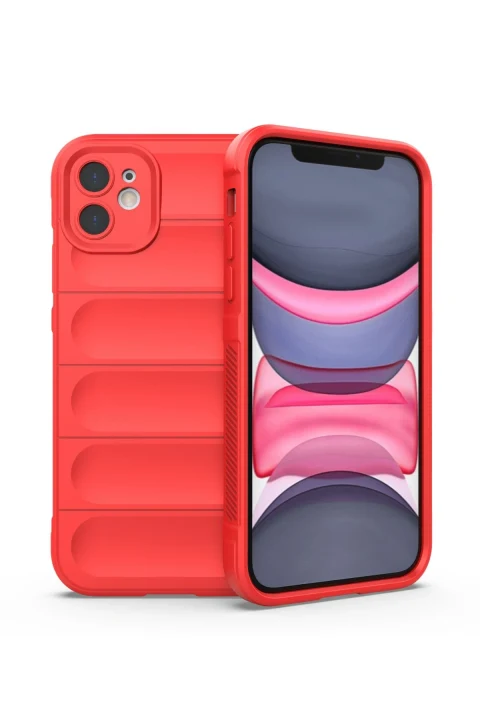 uryport Apple iPhone 11 Kılıf Optimum Silikon - Kırmızı