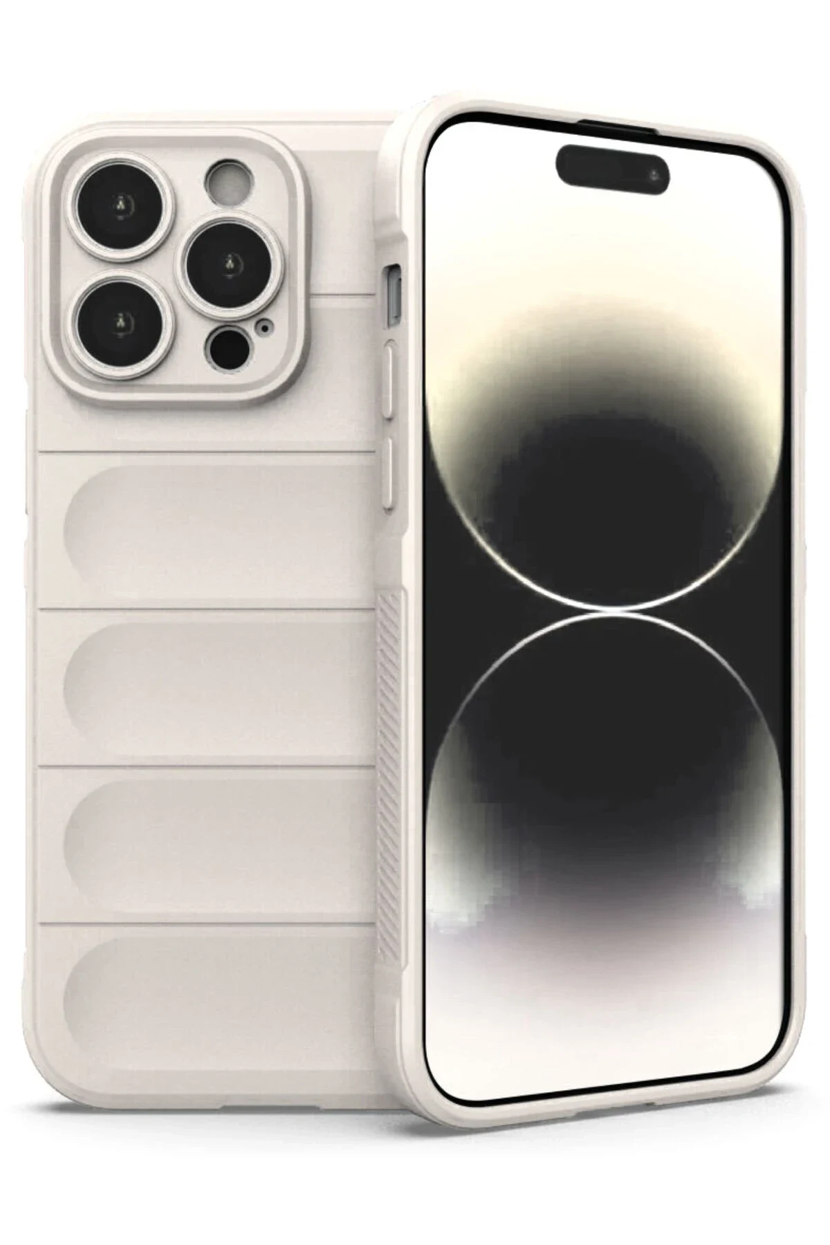 uryport Apple iPhone 13 Pro Max Kılıf Optimum Silikon - Krem