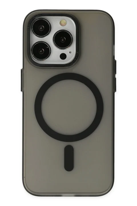 uryport Apple iPhone 14 Pro Max Kılıf Lodos Magneticsafe Mat Kapak - Siyah