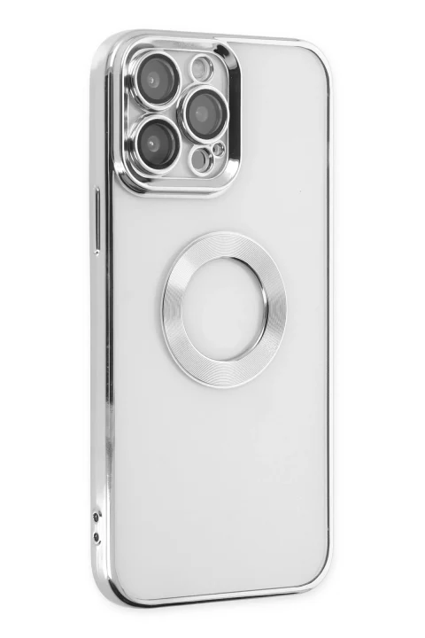uryport Apple iPhone 13 Pro Kılıf Slot Silikon - Gümüş