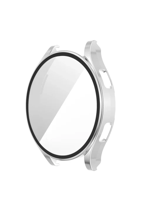 uryport Watch 4 46mm Wall Camlı Kasa Ekran Koruyucu - Gümüş