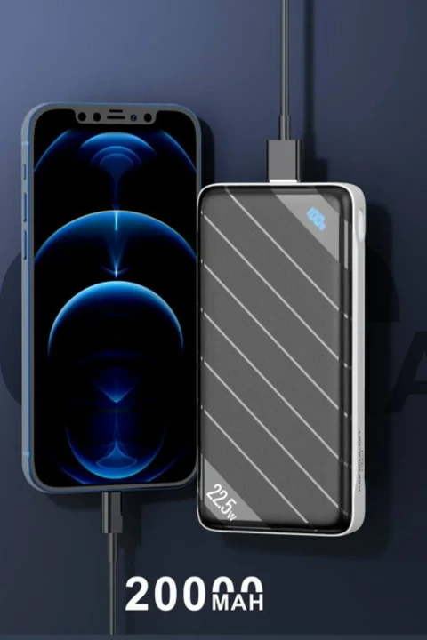 Konfulon Q13 Dijital Powerbank 20.000 mAh Hızlı Şarj - Beyaz