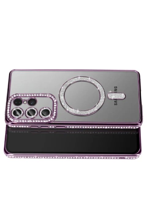 uryport Samsung Galaxy S26 Ultra Joke Simli Magneticsafe Kılıf - Derin Mor