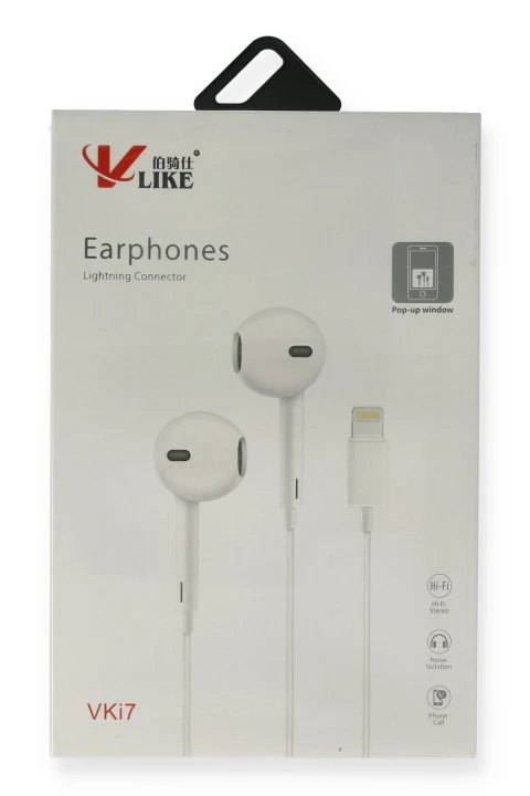 Vlike VK i7 Lightning Bluetooth Kablolu Kulaklık