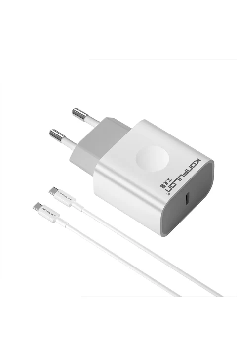 Konfulon C69D 20W + 1M 18W DC15 Type-C to Type-C Kablolu PD Şarj Cihazı