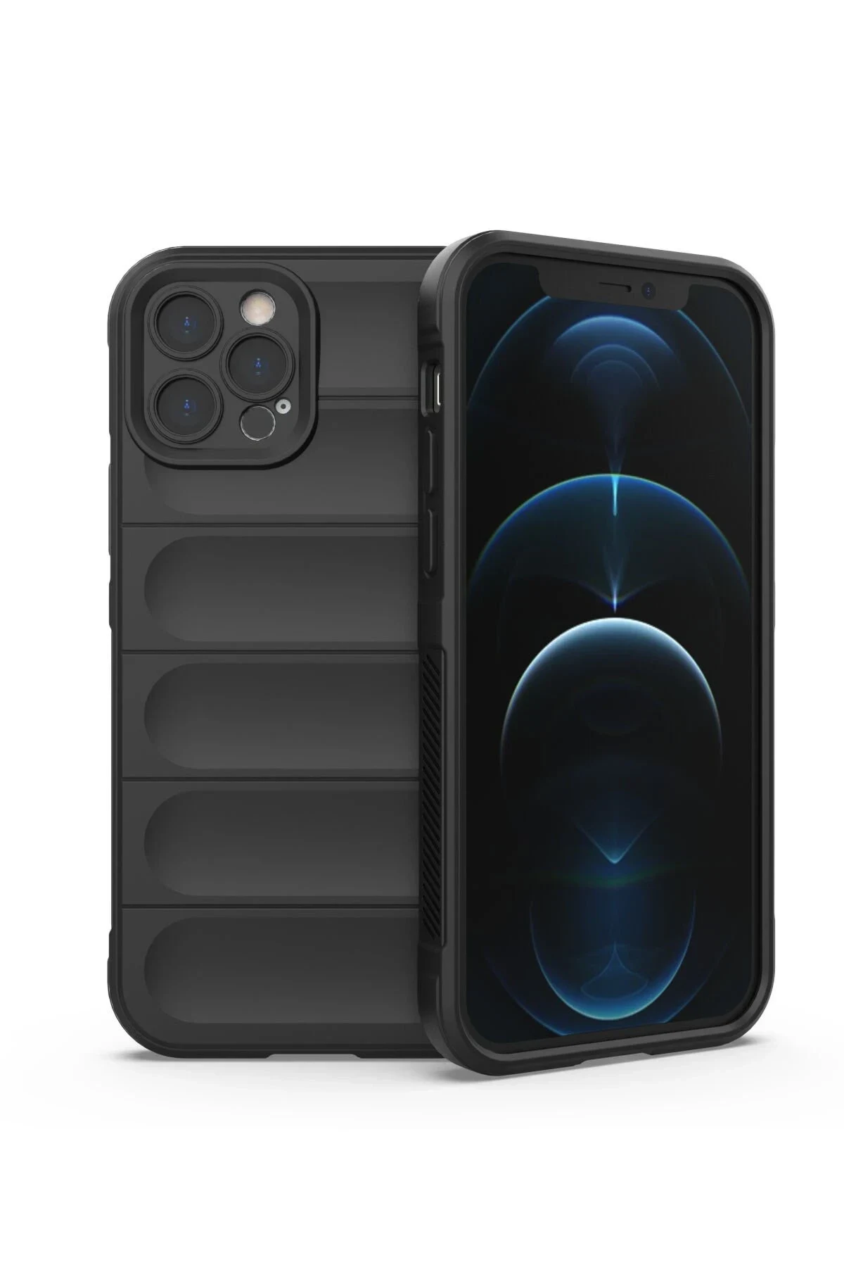uryport Apple iPhone 12 Pro Max Kılıf Optimum Silikon - Siyah