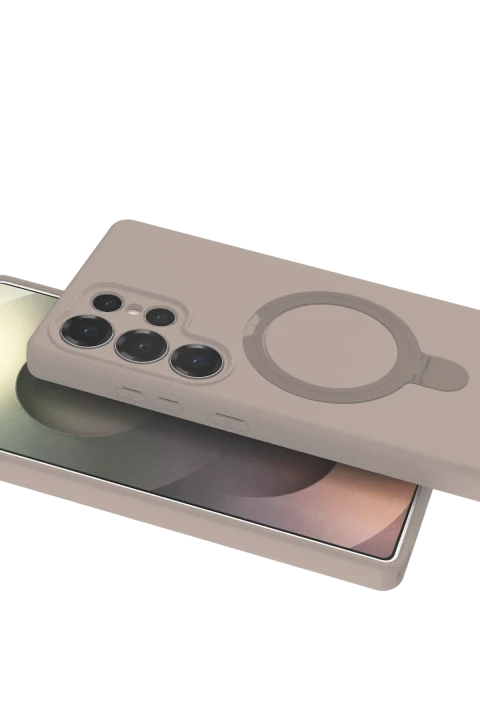 uryport Samsung Galaxy S23 Ultra Regal Magsafe Standlı Kapak - Titan Gri