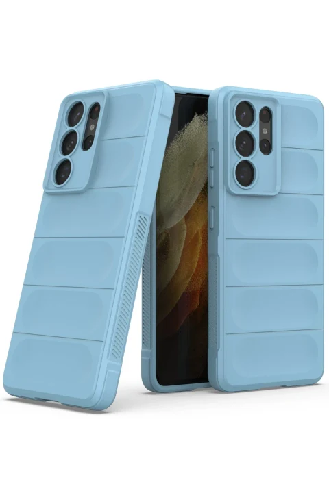 uryport Samsung Galaxy S21 Ultra Kılıf Optimum Silikon - Sky Blue