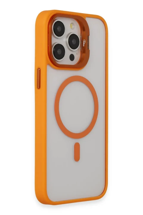 Joko Apple iPhone 15 Pro Max Kılıf Roblox Lens Magsafe Standlı Kapak - Turuncu