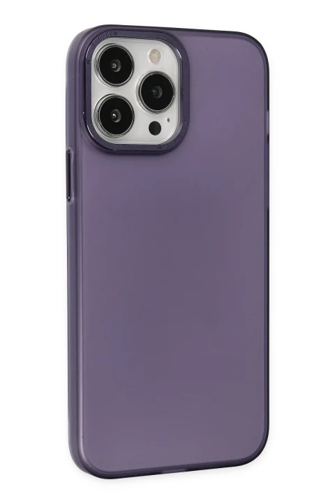 uryport Apple iPhone 13 Pro Kılıf Modos Metal Kapak - Derin Mor