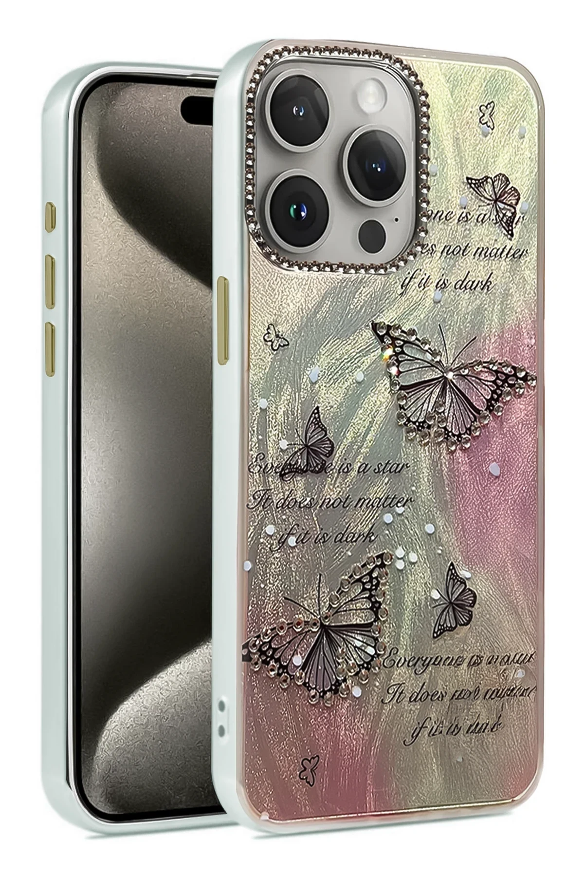 uryport Apple iPhone 15 Pro Kılıf Blade Aynalı Desenli Kapak - Desen 6
