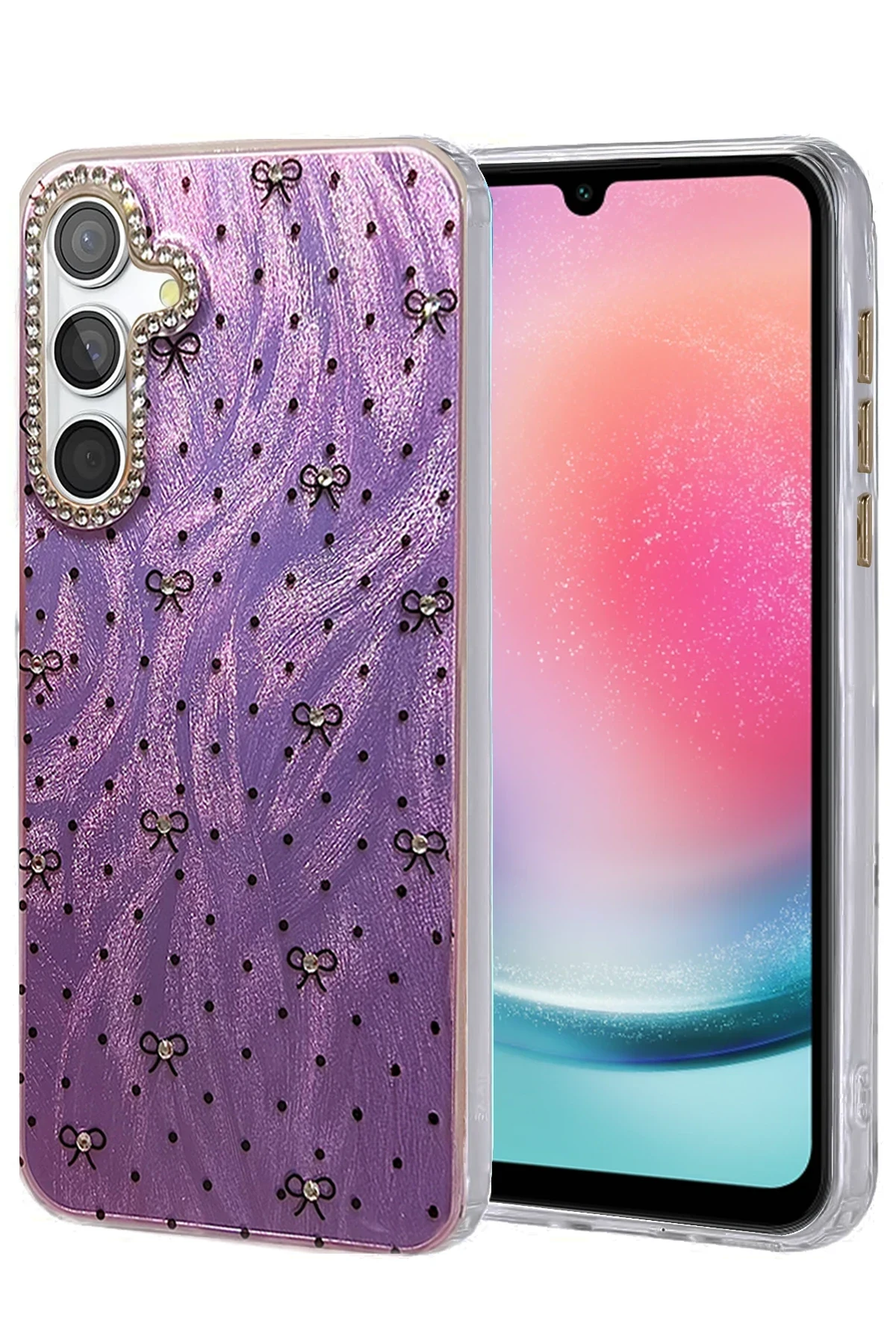 uryport Samsung Galaxy A24 4G Kılıf Blade Aynalı Desenli Kapak - Desen 2