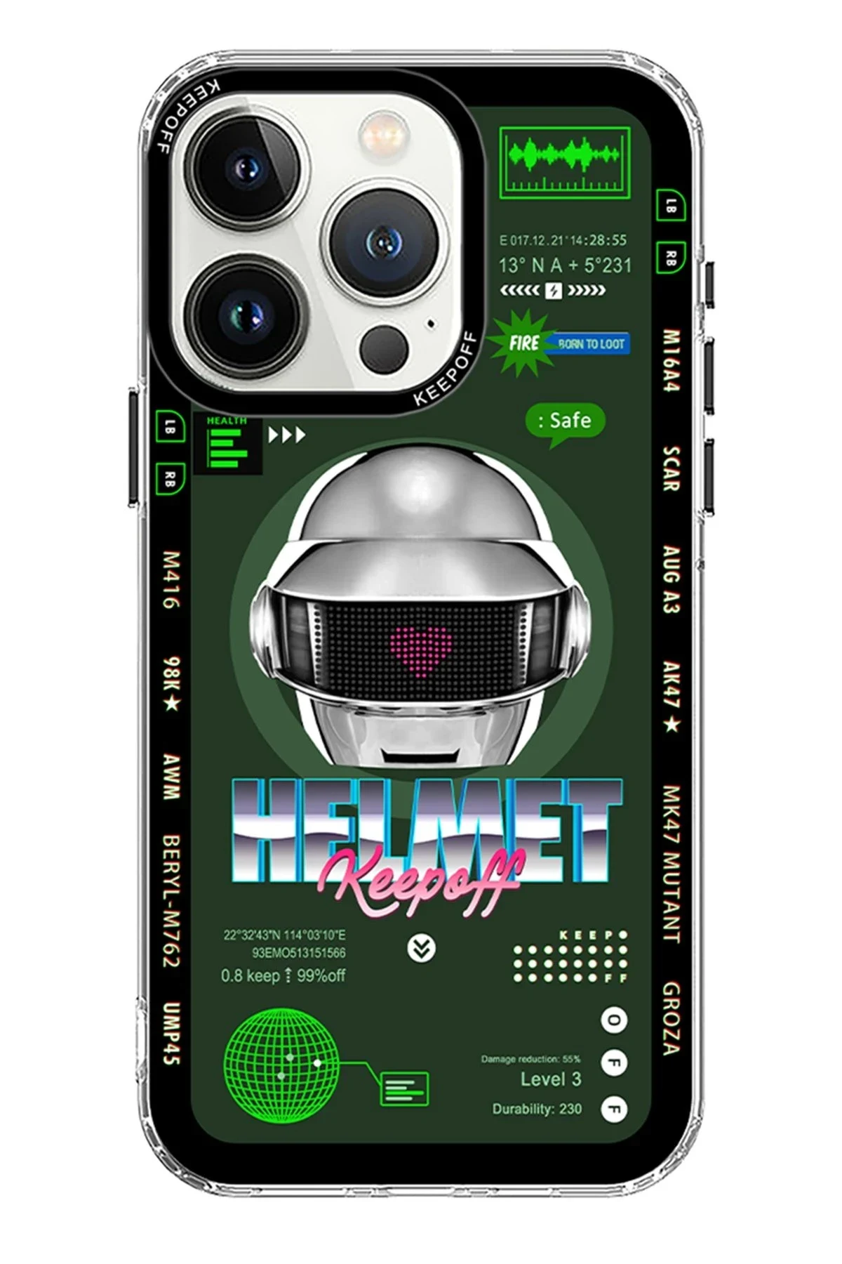 Keep Off Apple iPhone 15 Pro Parallel Space Time Magsafe Kapak - Metal Confession
