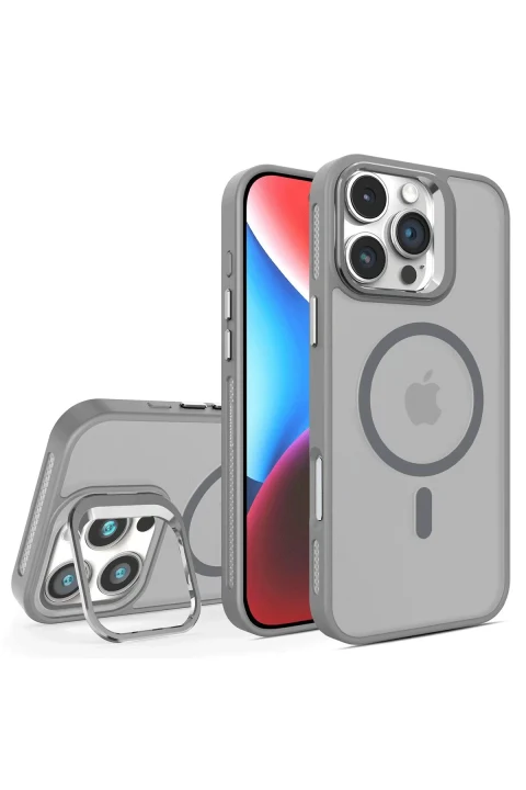 Joko Apple iPhone 16 Pro Max Flet Lens Magsafe Kapak - Gri