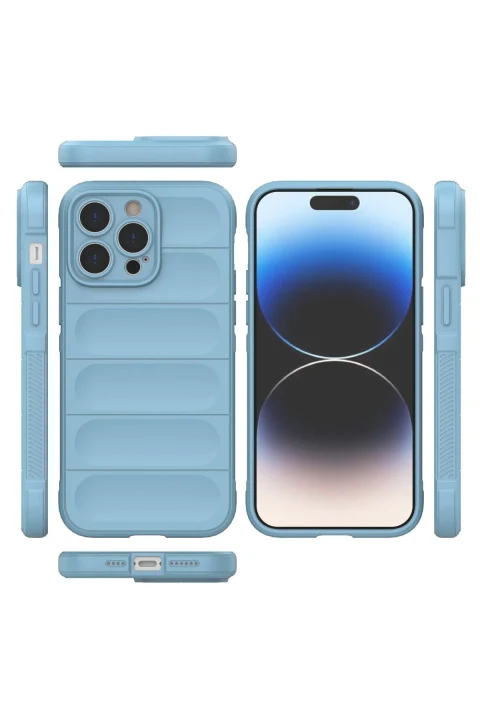 uryport Apple iPhone 13 Pro Kılıf Optimum Silikon - Sky Blue