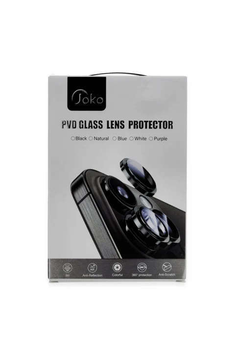 Joko Apple iPhone 16 PVD Metal Kamera Lens - Siyah