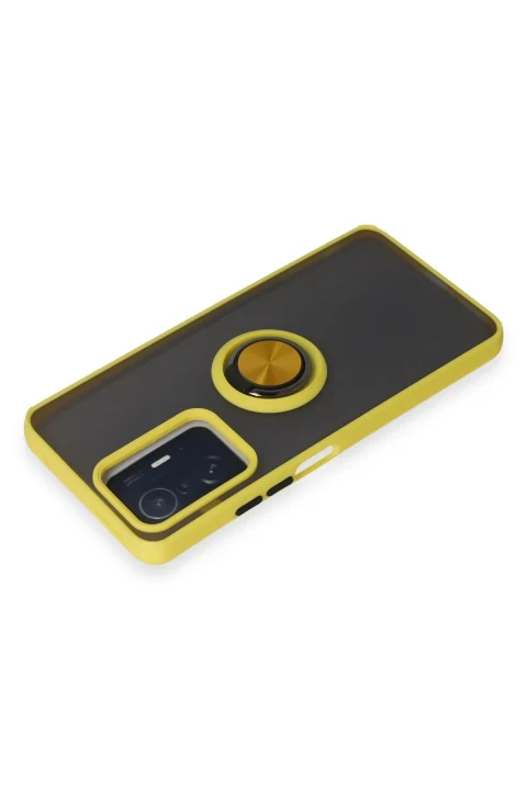 uryport Xiaomi Mi 11T Pro Kılıf Montreal Yüzüklü Silikon Kapak - Sarı
