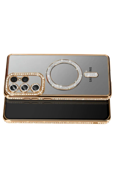 uryport Samsung Galaxy S26 Ultra Joke Simli Magneticsafe Kılıf - Gold