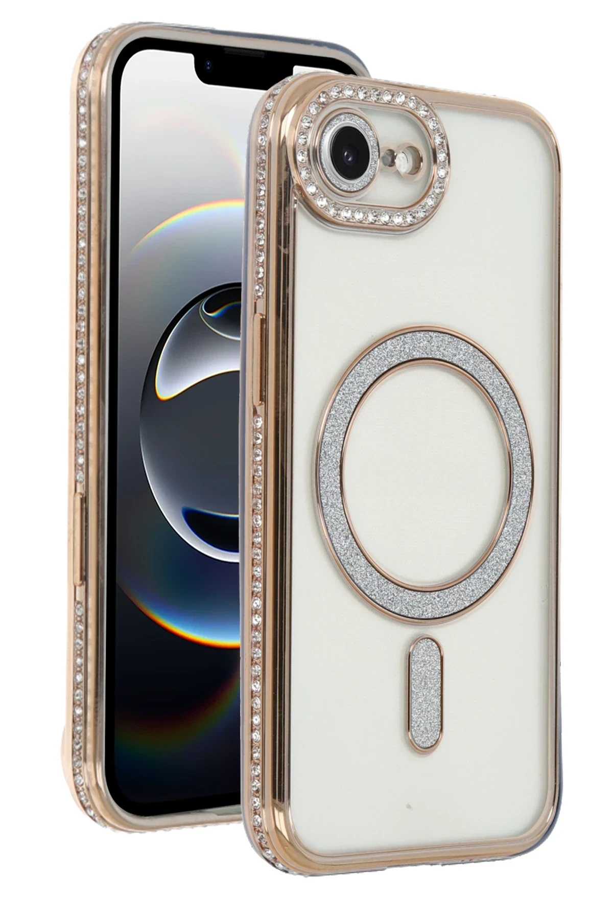 uryport Apple iPhone 16E Joke Simli Magneticsafe Kılıf - Gold