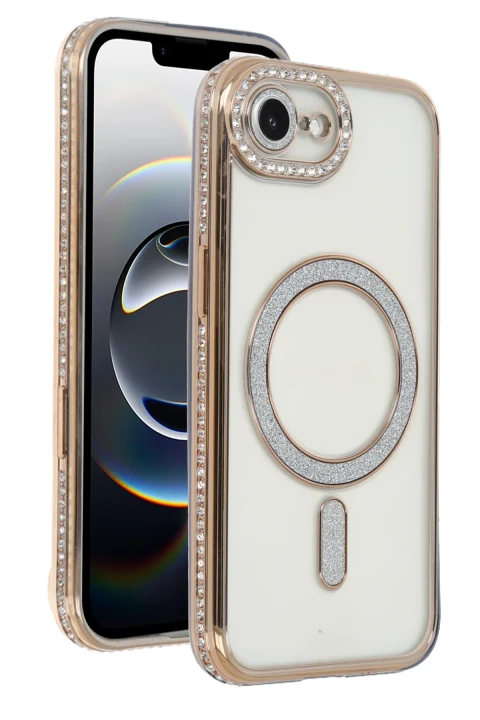 uryport Apple iPhone 16E Joke Simli Magneticsafe Kılıf - Gold
