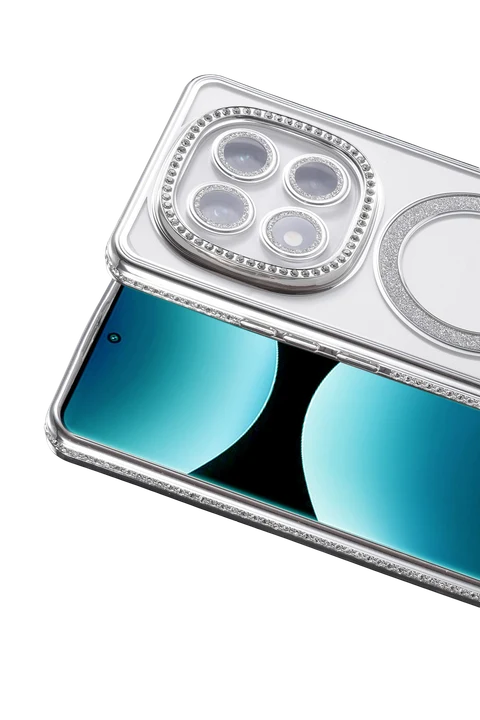 uryport Xiaomi Redmi Note 15 Pro 4G Joke Simli Magneticsafe Kılıf - Gümüş