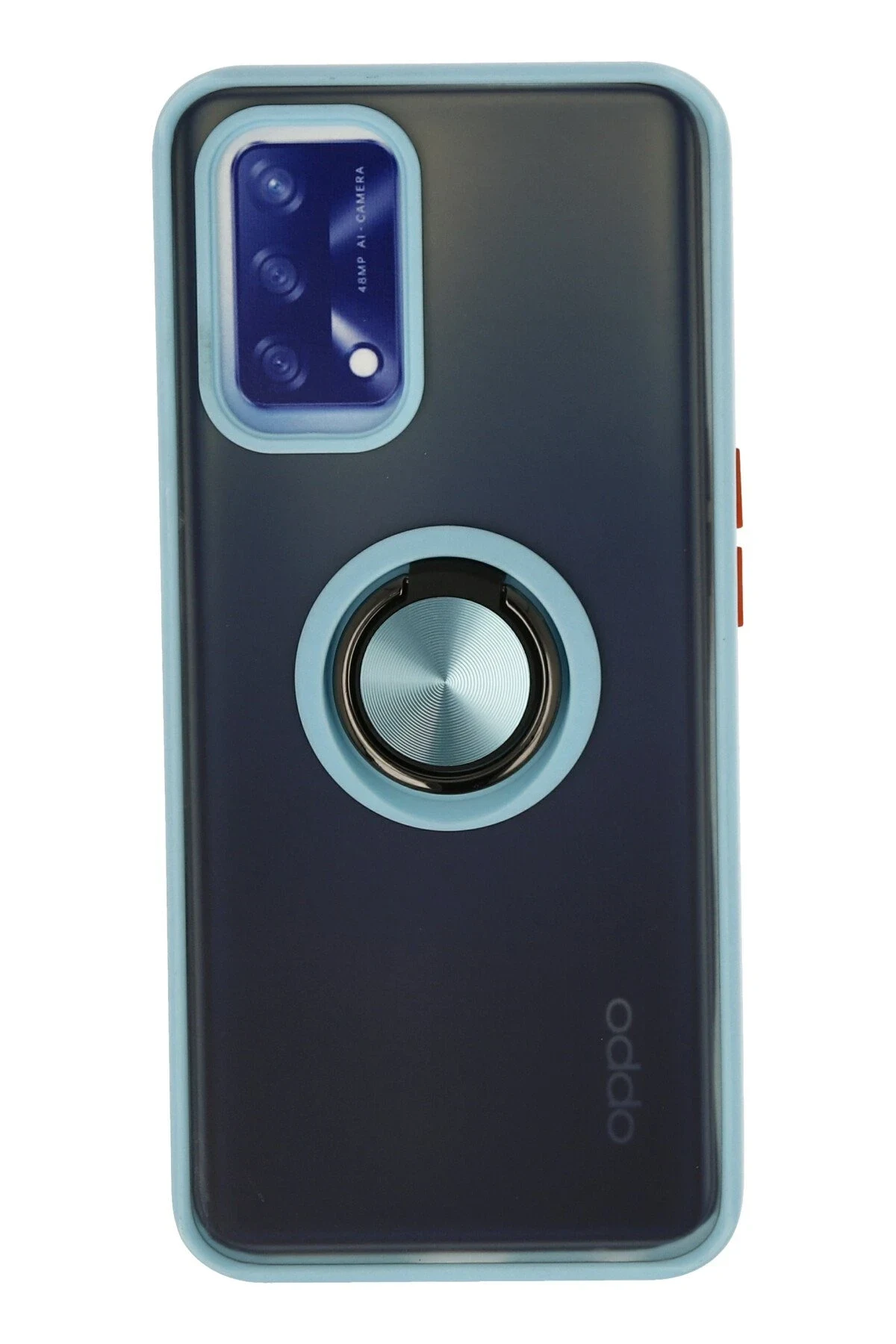 uryport Oppo A74 4G Kılıf Montreal Yüzüklü Silikon Kapak - Buz Mavi