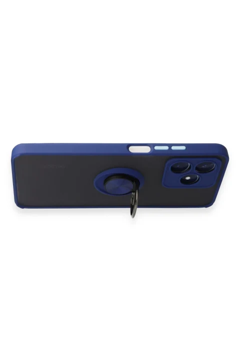 uryport Realme C53 Kılıf Montreal Yüzüklü Silikon Kapak - Lacivert