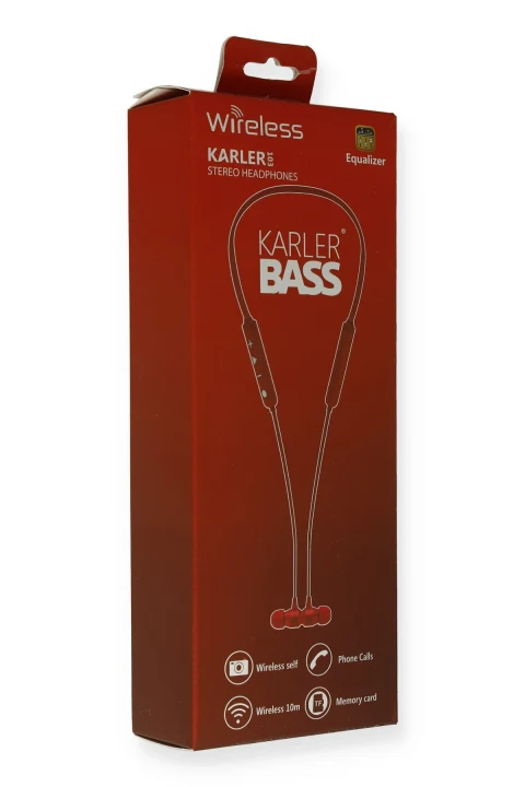 Karler Bass KR103 Kablosuz Kulaklık - Kırmızı