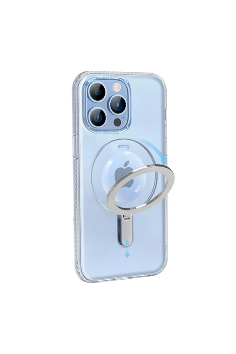 Joko Apple iPhone 14 Pro Max Kılıf Zoom Standlı Silikon - Sierra Blue