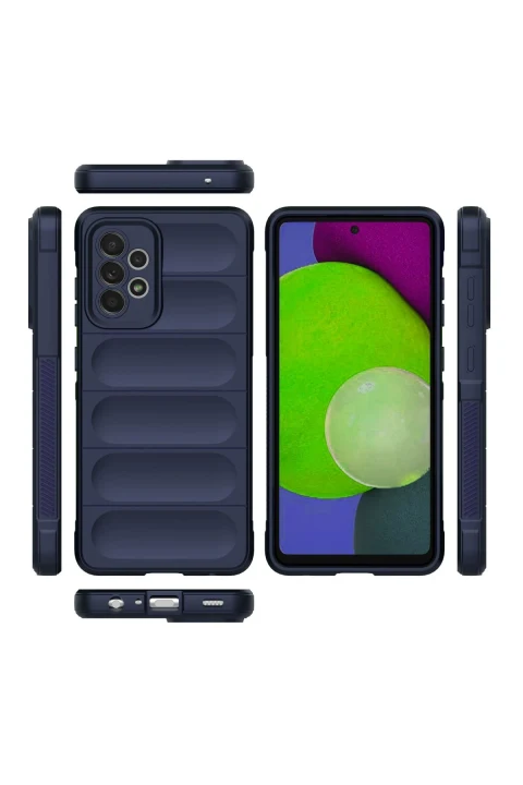 uryport Samsung Galaxy A52 Kılıf Optimum Silikon - Lacivert