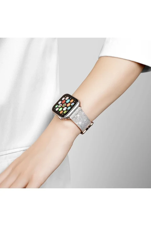 Movenchy Apple Watch 38mm Blink Kordon - Beyaz