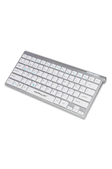 Konfulon V6 Bluetooth 5.0 Standlı Türkçe Q Klavye - Gümüş