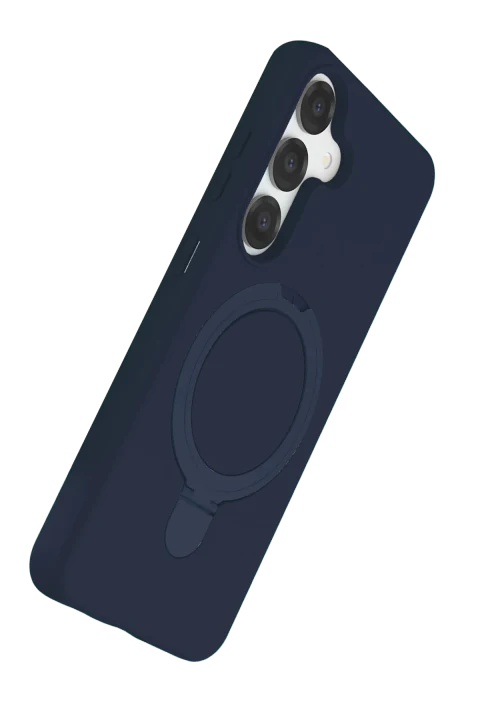 uryport Samsung Galaxy S25 Regal Magsafe Standlı Kapak - Lacivert