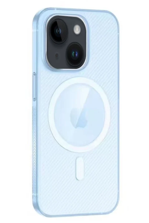 Movenchy Apple iPhone 15 Kılıf PP Magsafe Kapak - Sierra Blue