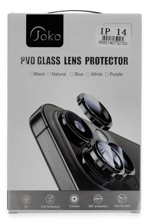 Joko Apple iPhone 14 PVD Metal Kamera Lens - Derin Mor
