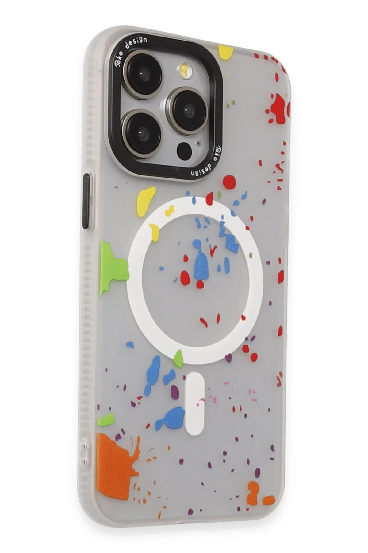 Joko Apple iPhone 15 Pro Max Colorful Magsafe Kapak - Şeffaf