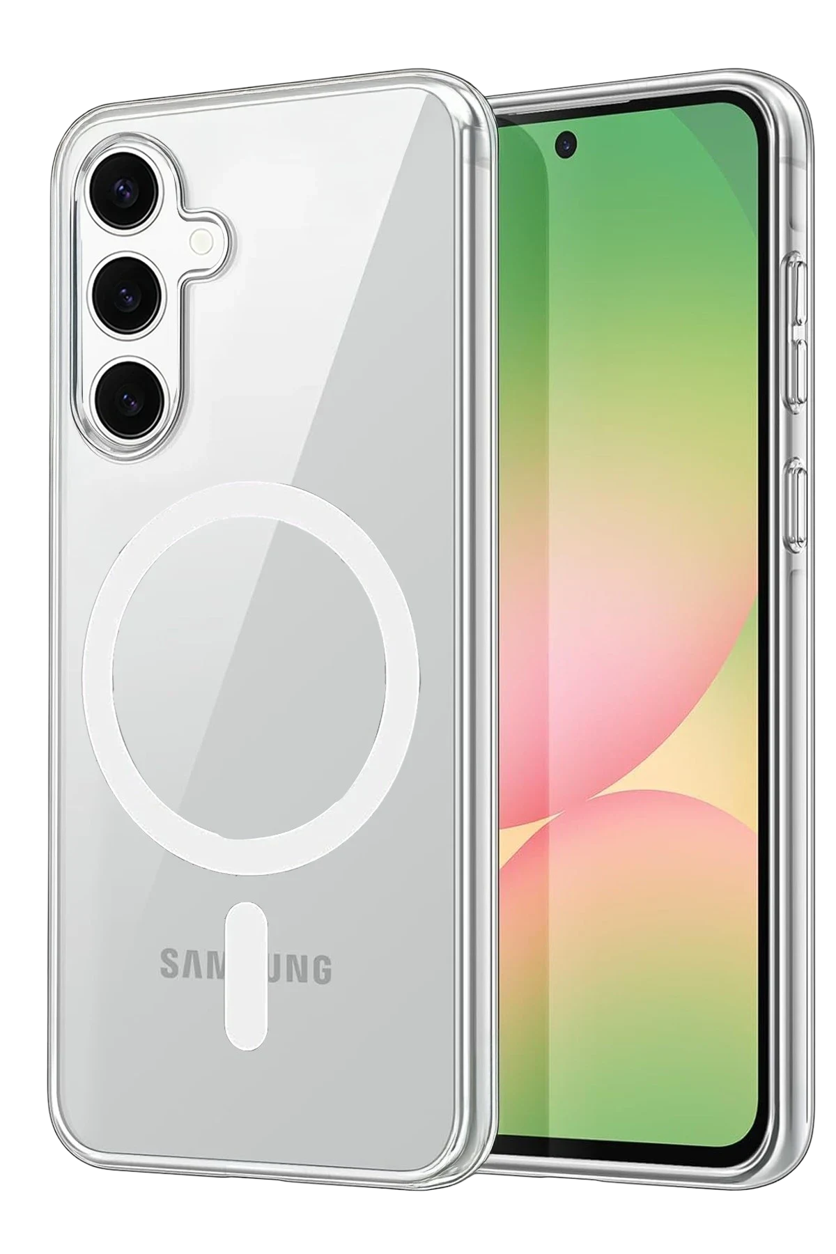 uryport Samsung Galaxy A36 Combo Sert Şeffaf Magsafe Kapak - Şeffaf