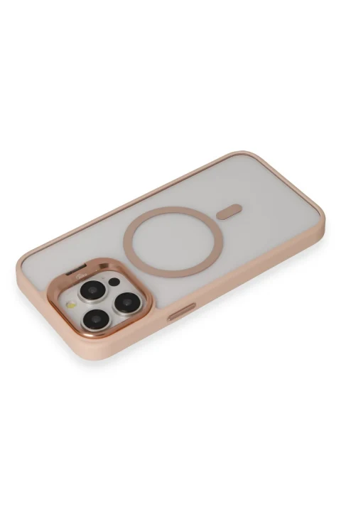 Joko Apple iPhone 15 Pro Kılıf Roblox Lens Magsafe Standlı Kapak - Pudra