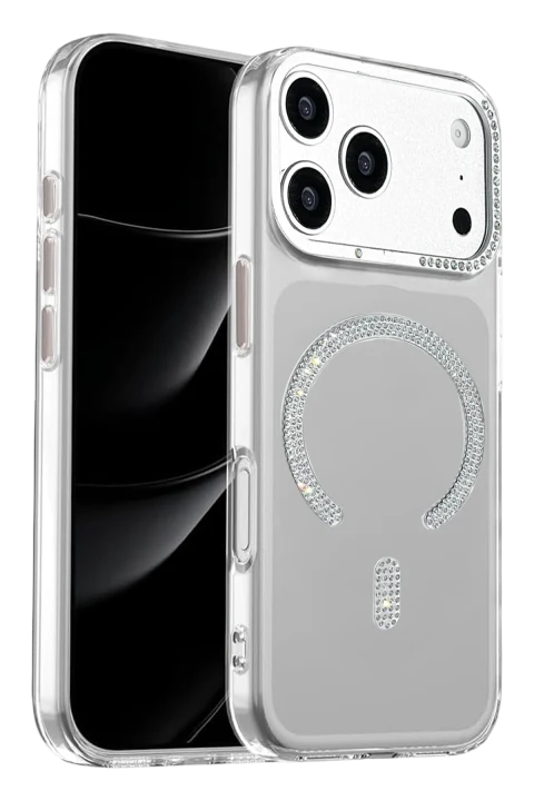 Joko Apple iPhone 17 Pro Max/18 Pro Max Tash Diamond Magsafe Kapak - Beyaz