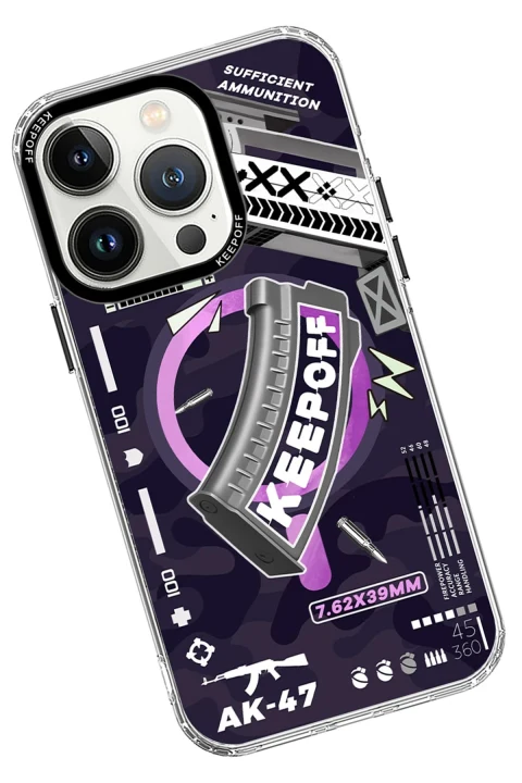 Keep Off Apple iPhone 15 Pro Battlefield Magsafe Kapak - Prepare Ammuniton