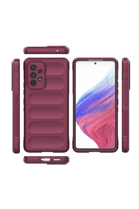 uryport Samsung Galaxy A53 5G Kılıf Optimum Silikon - Bordo