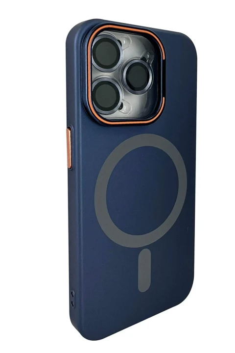Joko Apple iPhone 15 Pro Max Drago Lens Standlı Magsafe Kapak - Lacivert