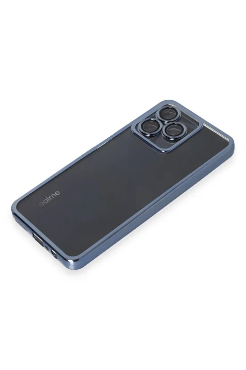 uryport Realme C53 Kılıf Razer Lensli Silikon - Açık Mavi